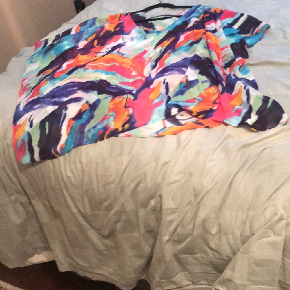 Sheer colorful top!